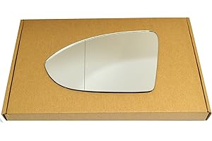 Less4spares Replacement Wing Door Mirror Glass Compatible with VW Golf mk7 2013-2020 STICK-ON (Wide Angler - with Blind Spot, Left Passenger Side)