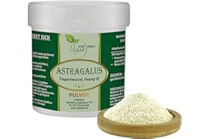 VITA IDEAL Vegan® ASTRAGALUS - Wurzel 300g PULVER - Tragantwurzel frigidus - Astragal - Tagesportion 900mg ASTRAGALUSWURZEL natürlich, pflanzlich & ohne Zusatzstoffe, Inklusive Messlöffel.