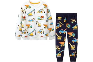 Baogaier barn sportkläder pojkar träningsoverall joggingdräkt sport set långärmad bomullströja kostym fritidsoverall sweatshi