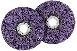 LULUDA 2 szt. Poly Strip Disc Wheel 125 mm tarcza polerska Poly Strip Koła skuteczne usuwanie rdzy do farby, narzędzie do czyszczenia, tarcza ścierna do szlifierki kątowej (fioletowe)