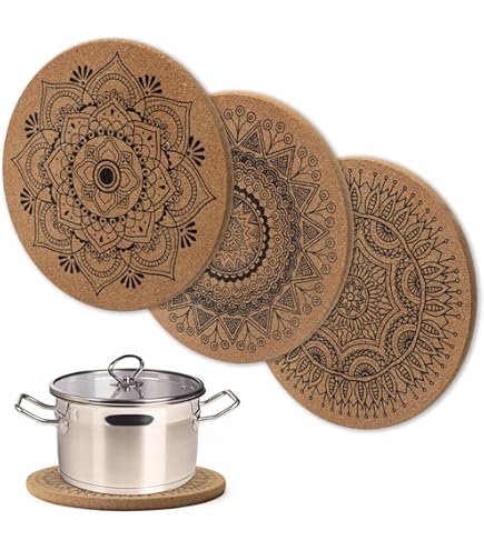 Sous Plat De Table Set De 4 Dessous De Plat Osier - 30cm Résistants à La Chaleur Set De Table Rotin