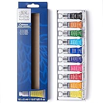 Kit Aquarelle Miniature Portable 8 Grilles - Palette Bois, Carnet, Stylo Eau, Pour Voyage Croquis