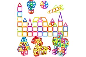 Jokooan Costruzioni Magnetiche per Bambini 75 pcs, Giocattoli Magnetici Bambini Blocchi Magnetici STEM Montessori Giochi Educativi per Bambini