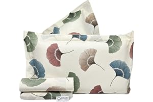 Riad Arredo Set Lenzuola Letto Matrimoniale in Prezioso 100% Cotone Percalle - Completo Letto Lenzuola Sotto con Elastico Perimetrale | Lenzuola da Sopra | 2 federe con Volant (Ginkgo)