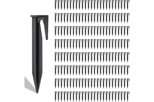 EUIOOVM Lot de 200 piquets d'ancrage pour robots tondeuses robotiques, câbles d'ancrage de jardin, câbles de fixation - Renforcés - Incassables - Compatibles avec Husqvarna, Gardena, Worx, Boschh