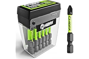 Heifix 12 x 50mm PZ2 Heifix Impact Screwdriver Magnetised Drill Screw Bit Set PZ2 Pozi TicTac Box