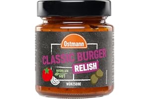 ‎OSTMANN Ostmann Gewürze - Burger Relish Würzsoße | Würzig-säuerliche Soße für Grillfleisch, Burger und Hot Dogs oder als Dip | Mit natürlichen Zutaten | 220 g im Glas