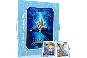 SHINESKY Diamond Painting Bilder Album,diamond painting aufbewahrungsmappe,diamond painting album a3 für Aufbewahrung Diamant Malerei Bilder, Mit 30 Klarsichthüllen fasst 60 Blatt Bilder (B)