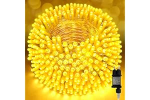 SINGCHUNGTE 500LED 52M Lichterkette Außen, Lichterkette Aussen Wetterfest 8 Modi IP44 Wasserdicht, Lichterkette Outdoor für Balkon Balcony Garten Terrasse Zaun Camping Tor Hof Party Hochzeit (Modern-TF-YE)