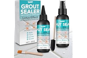 VIVIDYE Grout Sealer, 7oz/200g Waterproof Grout Sealant Spray with Squeeze Tip, 100% Safe Grouts Repair Kit for Shower, Bathroom, Floors, Clear Tile Sealer Protector for Ceramic, Marble, Granite & Stone