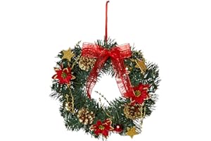 HEITMANN DECO - Weihnachts-Kranz - Türkranz - Wandkranz - dekorierter Kranz aus Tannenzweigen - Grün, Rot, Gold