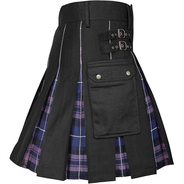 Kilt écossais Pour Homme - Style Vintage, Tartan, Avec Poches - Pour Cosplay, Fête Médiévale, Steampunk, Gothique - 9