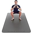 Large Exercise Mat - Extra Wide & Extra Thick Yoga Mat for Men & Women (183cm x 80cm x 10mm) - TPE Fitness Non Slip Gym Mat for Home HIIT Workouts, Pilates, Gymnastics