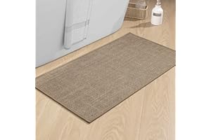 Tapis antidérapant chakme bain 43 x 81 cm dos caoutchouc lavable Tapis de douche Marron
