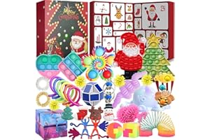 vita dennis Christmas Fidget Advent Calendar 2025 with 36 Pcs Fidget Toys for Kids and Adults, Sensory Stress Reliever Toy for Anxiety ADHD, Squeeze Toy Family Games Holidays Party Gift Box Set (Q)