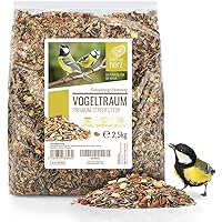 wildtier herz | Vogeltraum Premium Vogelfutter ohne Weizen für Wildvögel I Ganzjahresfutter mit Sonnenblumenkerne I…