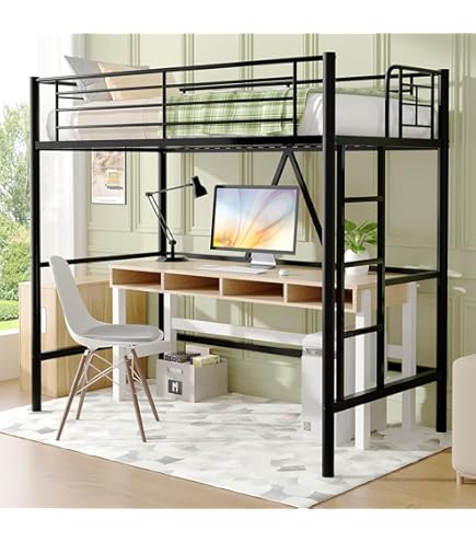IKEA SVÄRTA loft Bed Frame, 90x200 cm, Silver-Colour