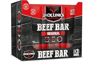 ‎JACK LINK'S Jack Links Protein Riegel Beef Original – 30er Pack (30 x 22,5 g) – Low Carb Proteinriegel - Eiweißriegel - Protein Bar - Energieriegel - Snack für unterwegs und im Gym, Fitness - High Protein Snack