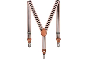 DEBAIJIA Baby Kinder Hosenträger Einfarbig Gürtel Elastisch Leder 3 Clips Jungen Mädchen Hosen Röcke Tutu Shorts Bequem Träger