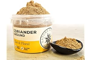 Nature Kitchen Coriandolo macinato da 50 g di spezie ed erbe aromatiche, senza glutine e vegano, miscele di cottura quotidiana per marinate, salse, friggere, cuocere al forno o grigliare