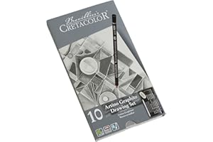 ‎CRETACOLOR Cretacolor Künstlerstifte Artino Graphite, Metalletui 10teiliges Graphitset