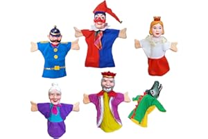 HABERKORN Handpuppen Sortiment Kasperlfiguren 6tlg m Krokodil 25cm