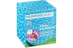 Meinpool24.de 2x1 kg Flockkartuschen Flockungs-Kartuschen für kristallklares Wasser entfernt feinste Schmutzteilchen im Pool