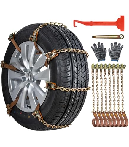 Chaînes à Neige 235/55-18, épaisseur 9mm - Paire, Auto-tension, Homologuées TÜV Autriche