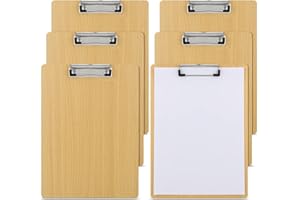 CSUNTIKULO Portablocco in legno A4,6 Pezzi PortablocchiPortablocco con Ferma Documenti, Porta-Pad Lavagna da scrittura Ideale per il Lavoro Quotidiano, per Impiegati, Studenti, Insegnanti, 314x225x4mm