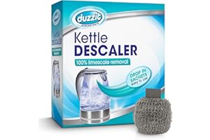 APHY ENTERPRISES Kettle Descaler 2 Pack – Eco-Friendly Sachets & Reusable Descaler Ball, Fast Acting Hard Water Scale Cleaner, Calcium Mineral Deposit Remover, Universal Kettle Descaling Solution