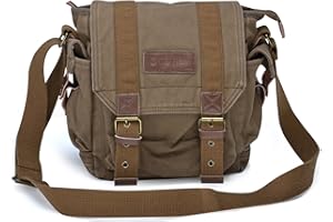 Gootium 21217 Vintage Canvas Messenger Bag Small Shoulder Bag