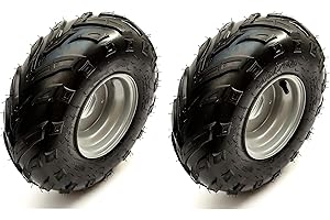 PETROLSCOOTER 2x Wheel & Tyre 145x70-6 Front/Rear Left & Right Compatible Replacement For Suzuki LT50 Quad Bike ATV