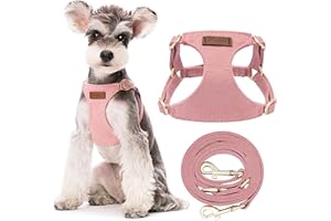 Puppytie Pettorina per Cani di Taglia Piccola e Media - Guinzaglio per Cani Multifunzione, Leggera, Morbida, Regolabile, Senza Soffocamento, a Prova di Fuga per Animali Domestici - Rosa, S, 4-8 kg
