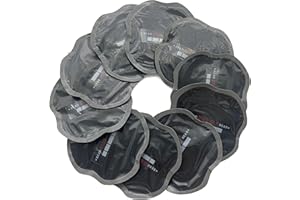 ZERINT TP-B03E 10 Unids 84 x 84 mm Parches de Neumáticos de Coche,Reparación Rápida Parche para Autos Bicicleta Motocicleta