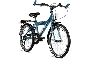 ‎BERGSTEIGER Bergsteiger Sydney 20, 24 Zoll Kinderfahrrad, geeignet für 6, 7, 8, 9 Jahre, StVZO, 6 Gang-Schaltung, Jungen-Fahrrad mit Dynamo-Licht