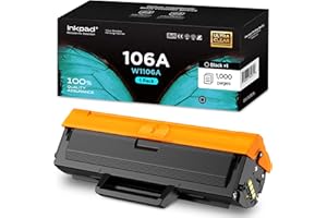 iNKPAD W1106A 106A Toner compatibile per HP 106A Toner per HP Laser MFP 135wg Toner per HP Laser 107w 107a 107r MFP 137fwg 137fnw 135w 135a 135r Cartuccia stampante(Nero, confezione da 1)