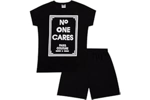 THEPYJAMAFACTORY The Pyjama Factory Girls Barely Awake Panda Short Cotton Pyjamas Black and White