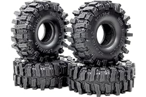 HOBBYSOUL 1.0 Crawler Tires 70mm * 27mm Tall Mud Slingers X Super Soft Sticky Tyre for RC 1/24 SCX24 1/18 TRX4M Upgrades