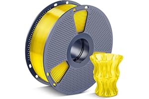 SUNLU PLA Filament, filament do drukarek 3D 1,75 mm ±0,02 mm, 1 kg na rolkę, Przezroczysty żółty