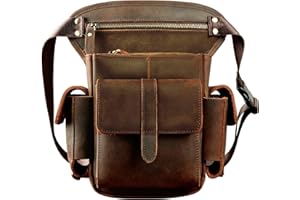 Le'aokuu męska torba z prawdziwej skóry saszetka na nogę saszetka na nogę zewnętrzna saszetka na nogę saszetka biodrowa saszetka na udo torba na rower 3110