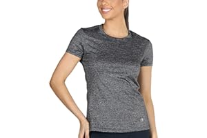 icyzone Sport T-Shirt Damen Kurzarm Laufshirt - Atmungsaktive Fitness Gym Shirt Schnell Trockened Funktionsshirt