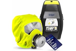 Dräger PARAT 5510, 5520, 5530 Fire Escape Hood Mask Emergency Escape Respirator with CO P2 Filter against Smoke, Vapour and Gas