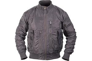Mil-Tec US Tactical Fliegerjacke Herren • Taktische Bomberjacke mit Stehkragen • Winddichte Übergangsjacke für Frühling & Herbst • Robuste Pilotenjacke mit vielen Taschen & Patchflächen