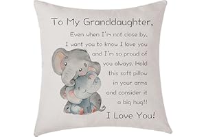 AMZKWY Granddaughter Grandpa Grandma Cushion Cover Throw Pillow Cover Gift To Granddaughter Birthday