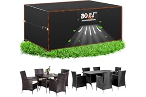BOLEi Pokrowiec na meble ogrodowe, odporny na zimę, z otworami wentylacyjnymi, tkanina Oxford 420D, wodoszczelna, odporna na deszcz, wiatroszczelna, pokrowiec ochronny na meble rattanowe