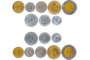 HOBBY OF KINGS Set di 8 monete dall'Italia. 1, 5, 10, 20, 50, 100, 200, 500 Lire. 1951-2001