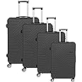 Trekkit Luggage Set Of 4 Bags 20/24/28/32 - Hardshell Suitcase Spinner Luggage For Travel | ABS Luggage With 4 Spinner Wheels Set Of 4 Grey