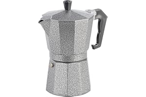 Cucina di Modena Espresso Jug: Espresso Maker in Hammered Look for 6 Cups 300 ml (Espresso Maker Jug, Outdoor Kettle)
