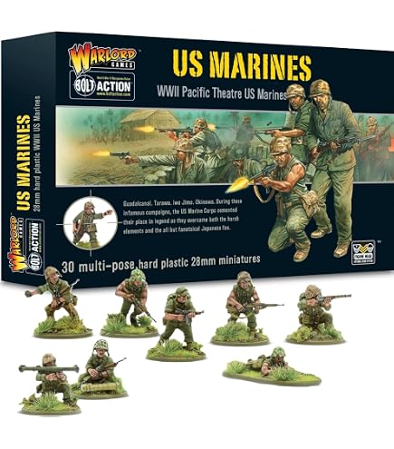 Warlord Games Équipage de chars de l'armée américaine – Miniatures à l' échelle de 28 mm pour l'action de boulon – Miniatures très détaillées de la Seconde Guerre mondiale pour jeu de guerre