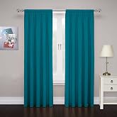 Eclipse Paar, Cadenza Mikrofaser Fenster Panel (Set von 2), blaugr&uuml;n, 84"
